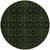 8' Olive Green And Green Round Medallion Washable Indoor Outdoor Area Rug