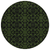 8' Olive Green And Green Round Medallion Washable Indoor Outdoor Area Rug