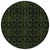 8' Olive Green And Green Round Medallion Washable Indoor Outdoor Area Rug
