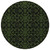8' Olive Green And Green Round Medallion Washable Indoor Outdoor Area Rug