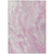 8' X 10' Pink And Silver Abstract Washable Indoor Outdoor Area Rug