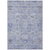 9' X 12' Blue And Gray Damask Washable Indoor Outdoor Area Rug