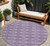 8' Purple Gray And Ivory Round Geometric Washable Indoor Outdoor Area Rug - 880016609844