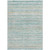 8' X 10' Teal Blue Striped Washable Indoor Outdoor Area Rug