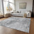 9' X 12' Gray Silver And Charcoal Nautical Washable Indoor Outdoor Area Rug - Gray, Silver, Charcoal