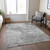 9' X 12' Gray Silver And Charcoal Nautical Washable Indoor Outdoor Area Rug - Gray, Silver, Charcoal