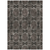 10' X 14' Gray and Black Floral Medallion Washable Non Skid Indoor Outdoor Area Rug