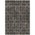 10' X 14' Gray and Black Floral Medallion Washable Non Skid Indoor Outdoor Area Rug