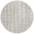 8' Taupe And Beige Round Striped Washable Indoor Outdoor Area Rug