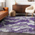 9' X 12' Purple Lavender And Gray Abstract Washable Indoor Outdoor Area Rug - Purple, Lavender, Gray