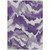 9' X 12' Purple Lavender And Gray Abstract Washable Indoor Outdoor Area Rug - Purple, Lavender, Gray