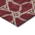 10' X 14' Burgundy And Gold Geometric Washable Indoor Outdoor Area Rug