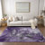 10' X 14' Gray and Purple Abstract Washable Non Skid Indoor Outdoor Area Rug