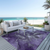10' X 14' Gray and Purple Abstract Washable Non Skid Indoor Outdoor Area Rug