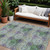 10' X 14' Purple and Green Floral Medallion Washable Non Skid Indoor Outdoor Area Rug