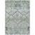 10' X 14' Artichoke Green Denim Blue And Silver Floral Washable Indoor Outdoor Area Rug