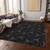 9' X 12' Black And Ivory Geometric Washable Indoor Outdoor Area Rug - Black, Ivory