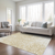 10' X 14' Gold And Ivory Medallion Washable Indoor Outdoor Area Rug
