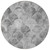 8' Gray Charcoal And Ivory Round Abstract Washable Indoor Outdoor Area Rug