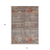 10' X 14' Gray Tan And Terra Cotta Floral Washable Indoor Outdoor Area Rug