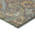 8' X 10' Brown Aqua and Gold Paisley Washable Non Skid Indoor Outdoor Area Rug