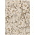10' X 14' Khaki Floral Washable Non Skid Indoor Outdoor Area Rug