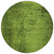 8' Round Green Round Abstract Washable Non Skid Indoor Outdoor Area Rug - Green