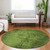 8' Round Green Round Abstract Washable Non Skid Indoor Outdoor Area Rug - Green