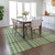 10' X 14' Green And Ivory Plaid Washable Indoor Outdoor Area Rug
