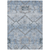 8' X 10' Sky Blue And Denim Blue Floral Washable Indoor Outdoor Area Rug