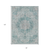 8' X 10' Teal Blue Floral Medallion Washable Indoor Outdoor Area Rug