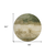 8' Fern Green And Beige Round Abstract Washable Indoor Outdoor Area Rug