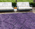 9' X 12' Eggplant Purple And Plum Floral Washable Indoor Outdoor Area Rug