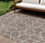 10' X 14' Taupe And Ivory Geometric Washable Indoor Outdoor Area Rug Modern Style - Taupe, Ivory Color