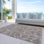 10' X 14' Taupe And Ivory Geometric Washable Indoor Outdoor Area Rug Modern Style - Taupe, Ivory Color