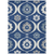10' X 14' Navy Blue And Ivory Medallion Washable Indoor Outdoor Area Rug