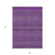 9' X 12' Eggplant Striped Washable Non Skid Indoor Outdoor Area Rug