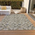 8' X 10' Taupe Beige And Tan Geometric Washable Indoor Outdoor Area Rug