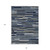 8' X 10' Navy Blue Gray And Ivory Striped Washable Indoor Outdoor Area Rug
