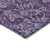 8' X 10' Purple Eggplant And Ivory Floral Washable Indoor Outdoor Area Rug