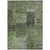 10' X 14' Olive Green And Gray Patchwork Washable Indoor Outdoor Area Rug