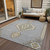 10' X 14' Gray Beige And Ivory Oriental Washable Indoor Outdoor Area Rug