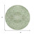 8' Artichoke Green And Ivory Round Medallion Washable Indoor Outdoor Area Rug - Artichoke Green, Ivory