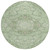 8' Artichoke Green And Ivory Round Medallion Washable Indoor Outdoor Area Rug - Artichoke Green, Ivory