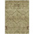 9' X 12' Brown Beige And Artichoke Green Floral Washable Indoor Outdoor Area Rug