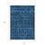 10' X 14' Navy and Gray Floral Medallion Washable Non Skid Indoor Outdoor Area Rug
