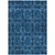 10' X 14' Navy and Gray Floral Medallion Washable Non Skid Indoor Outdoor Area Rug