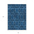 10' X 14' Navy and Gray Floral Medallion Washable Non Skid Indoor Outdoor Area Rug