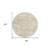 8' Beige And Ivory Round Floral Washable Indoor Outdoor Area Rug