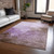 10' X 14' Lavender Brown And Ivory Abstract Washable Indoor Outdoor Area Rug